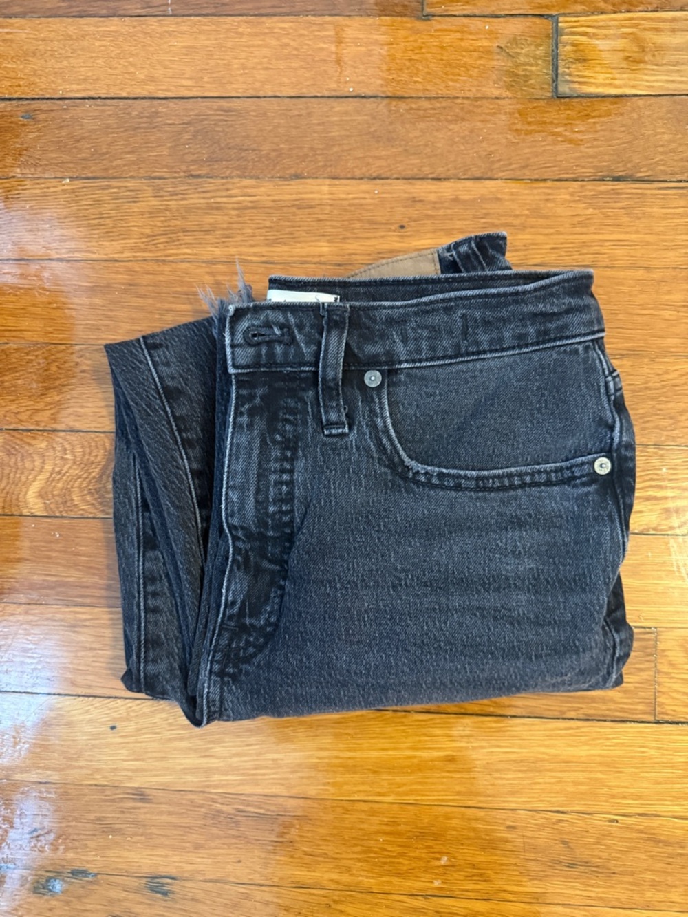 Madewell Washed Black Denim Jeans